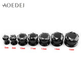 4-16mm Crystal Plugs & Tunnels Ear Gauges Stainless Steel Screw Fit 8mm