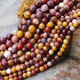Round Mookaite Jasper Beads 4-16mm Natural Stone Beads Jewelry Making 15''