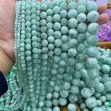 4-20mm Natural Angelite Beads 15'' Round Chinese Larimar DIY Loose Stone Beads