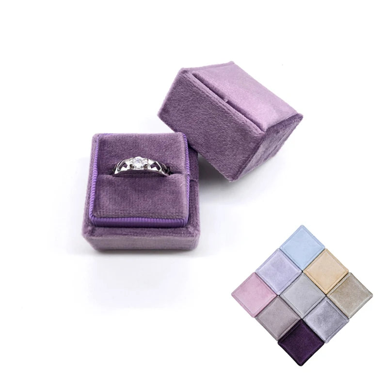Velvet Single Ring Box Vintage Jewelry Storage Box