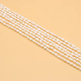 4-4.5mm Freshwater Pearl Beads Rice Shape Loose Beads for DIY Jewelry Making