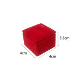 Red Velvet Square Base Ring Display Rack