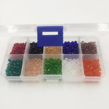 1000Pcs/Box Mix 10 Colors Round Glass Crystal Beads Jewelry Loose Bead