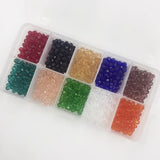 1000Pcs/Box Mix 10 Colors Round Glass Crystal Beads Jewelry Loose Bead