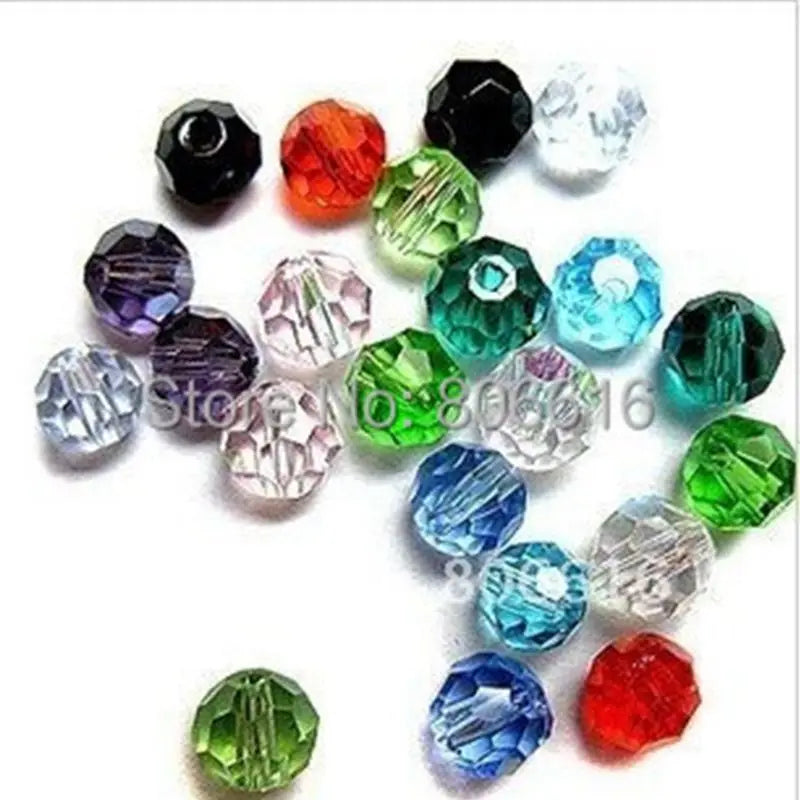 1000Pcs Crystal Charms Round Glass Bead Jewelry Accessory
