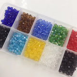 1140Pcs 5301 Bicone Mix 10 Colors Glass Crystal Loose Beads Jewelry Loose Bead