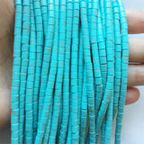 4*4MM Hubei Turquoise Gem Stone Bead for DIY Jewelry