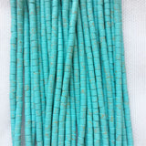 4*4MM Hubei Turquoise Gem Stone Bead for DIY Jewelry