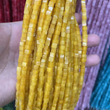 4*4MM Square Gemstone Beads for Jewelry Making DIY