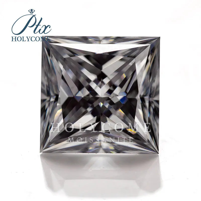 4.5x4.5MM GRAY VVS1 Princess Cut Moissanite Gemstone