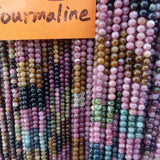 6mm Natural Rainbow Tourmaline Stone Beads 15''