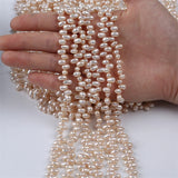 4.5-5mm Rice Freshwater Pearl Strand, Top Hole, Jewelry Making