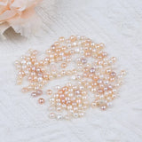 4.5-5mm Flat Button Loose Pink Purple Freshwater Pearl Beads