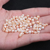 4.5-5mm Flat Button Loose Pink Purple Freshwater Pearl Beads