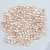 4.5-5mm Flat Button Loose Pink Purple Freshwater Pearl Beads