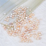 4.5-5mm Flat Button Loose Pink Purple Freshwater Pearl Beads