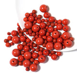 Red Cinnabar Beads Round Natural Stone Spacer Beads for Jewelry Making