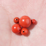 Red Cinnabar Beads Round Natural Stone Spacer Beads for Jewelry Making
