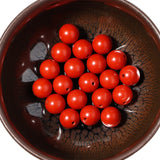 Red Cinnabar Beads Round Natural Stone Spacer Beads for Jewelry Making