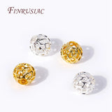 4/5/6/8MM Brass Spacer Beads 18K Plated Jewelry Accessories