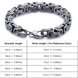 4/5/6/8mm Stainless Steel Chain Bracelet For Men