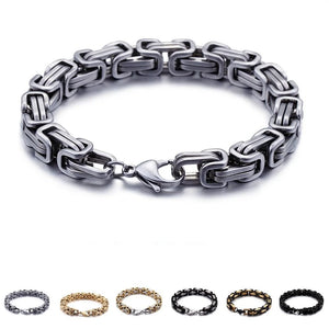 4/5/6/8mm Stainless Steel Chain Bracelet For Men