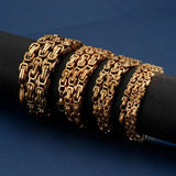 Royal Box Chain Necklace For Men Stainless Steel Long Necklace