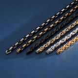 Royal Box Chain Necklace For Men Stainless Steel Long Necklace