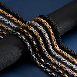 Royal Box Chain Necklace For Men Stainless Steel Long Necklace
