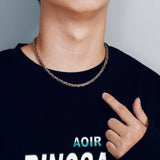 Royal Box Chain Necklace For Men Stainless Steel Long Necklace