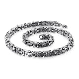 Royal Box Chain Necklace For Men Stainless Steel Long Necklace