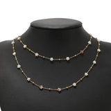 4.5MM Natural Stone Beads Chain with Stainless Steel for Jewelry Making DIY