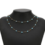 4.5MM Natural Stone Beads Chain with Stainless Steel for Jewelry Making DIY