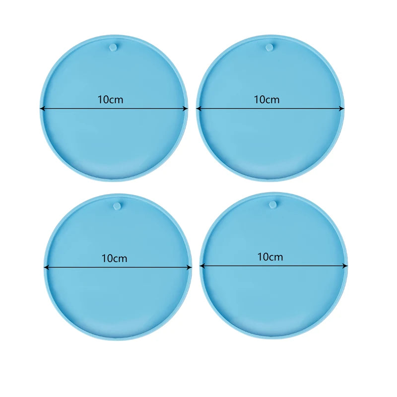 5PCS Christmas Ball Pendant Mould Epoxy Silicone DIY Jewelry Decorations