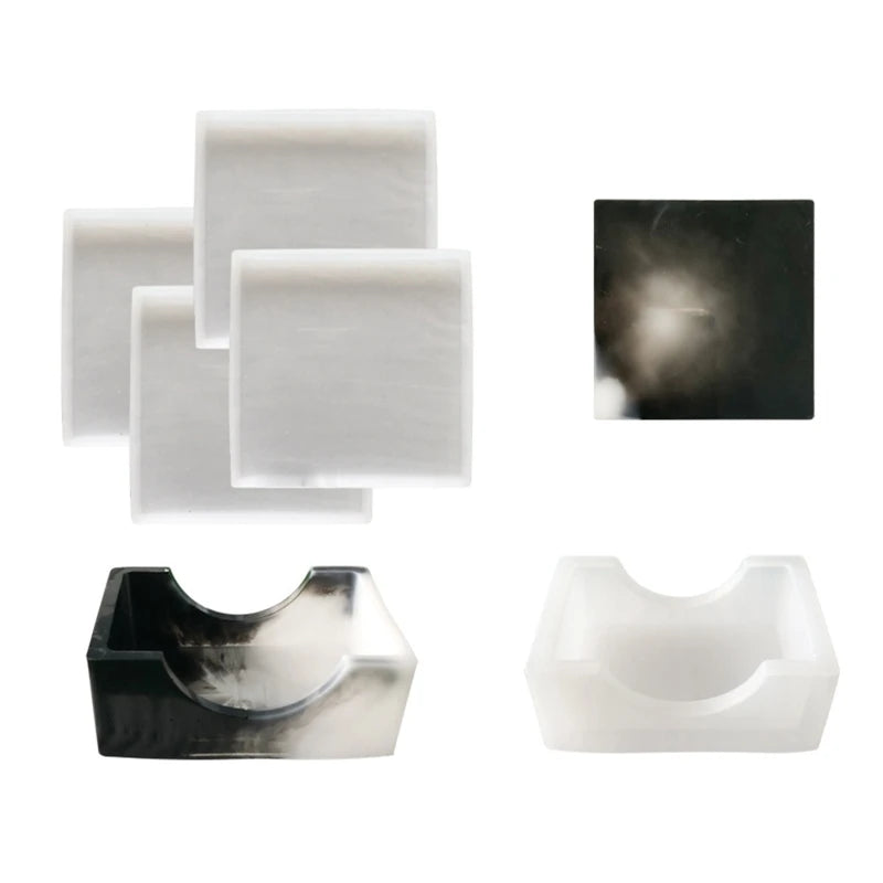 DIY Crystal Epoxy Resin Coaster Silicone Mold Set