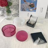 4/5Pcs Crystal Epoxy Resin Coaster Silicone Mold for Cup Mat Making