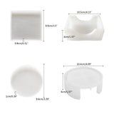 4/5Pcs Crystal Epoxy Resin Coaster Silicone Mold for Cup Mat Making