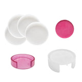 4/5Pcs Crystal Epoxy Resin Coaster Silicone Mold for Cup Mat Making