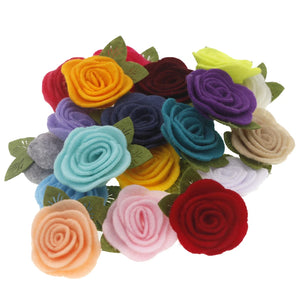 15pcs Artificial Flower Rose Head Wedding Party DIY Decoration Headdress