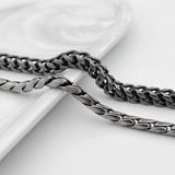 Stainless Steel Cuban Link Chain Bracelet Retro Men Bracelet Friends