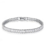 4/5mm CZ Tennis Bracelet Men Women Iced Out Chain Jewelry