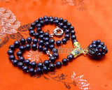 4-5mm Natural Round Pearl 18-19mm Round Ball Pendant 17'' Necklace