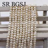 4-5mm Round Natural Freshwater Pearl Beads Jewelry Making 14''