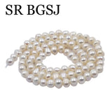 4-5mm Round Natural Freshwater Pearl Beads Jewelry Making 14''