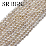 4-5mm Round Natural Freshwater Pearl Beads Jewelry Making 14''