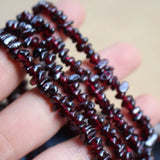 Red Natural Garnet Chip Beads for Jewelry Making