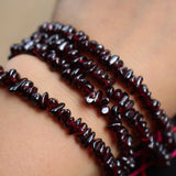 Red Natural Garnet Chip Beads for Jewelry Making