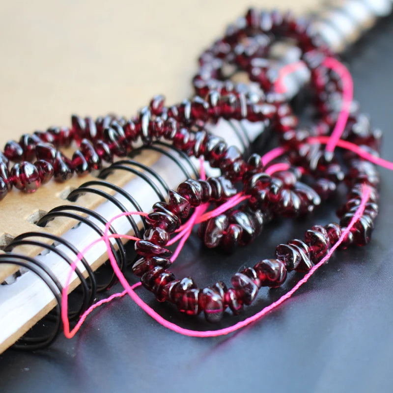 Red Natural Garnet Chip Beads for Jewelry Making
