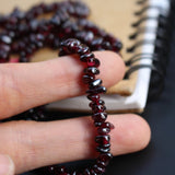 Red Natural Garnet Chip Beads for Jewelry Making