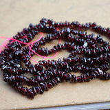 Red Natural Garnet Chip Beads for Jewelry Making